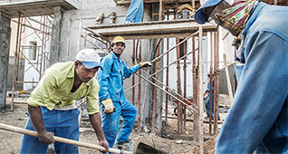 Byggnadsarbetare i Qatar